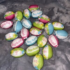 24 soft Easter basket, party favors, footballs pink, blue, green new inbox
